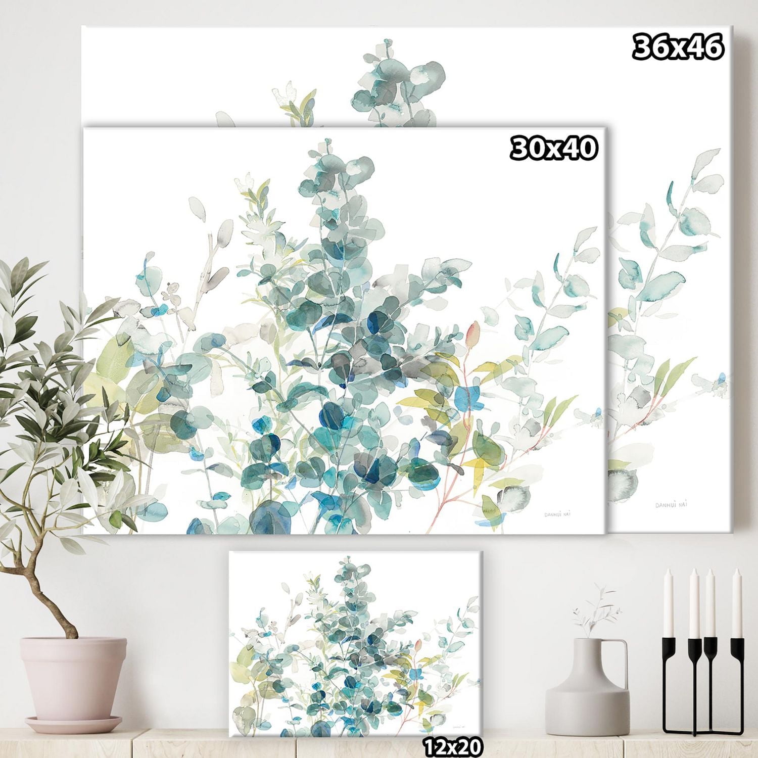 Designart Eucalyptus Natural Element Canvas Wall Art