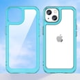 thumbnail image 6 of Case for iPhone 14 Plus Case Slim Dropproof [Defend from Drop/Scratch/Slip/Fingerprint] Clear Acrylic Hard Back Soft TPU Bumper Hybrid Phone Cover for iPhone 14 Plus-Crystal Blue, 6 of 7