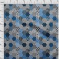 thumbnail image 4 of oneOone Polyester Lycra Blue Fabric Geometric Diy Clothing Quilting Fabric Print Fabric By Yard 56 Inch Wide, 4 of 6