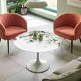 thumbnail image 4 of Sage Green Eucalyptus Leaves Elastic Fitted Round Table Cover Plant Waterproof Outdoor Tablecloth for Holiday Party, Picnic, Patio & Dining Fits Tables Up to 36"-44", 4 of 8