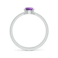 thumbnail image 2 of ANGARA Natural Amethyst Solitaire Parallel Split Shank Ring in 14K White Gold for Women (Size-5mm) | February Birthstone, Birthday, Anniversary, Jewelry Gift for Women | Natural Amethyst Ring, 2 of 9