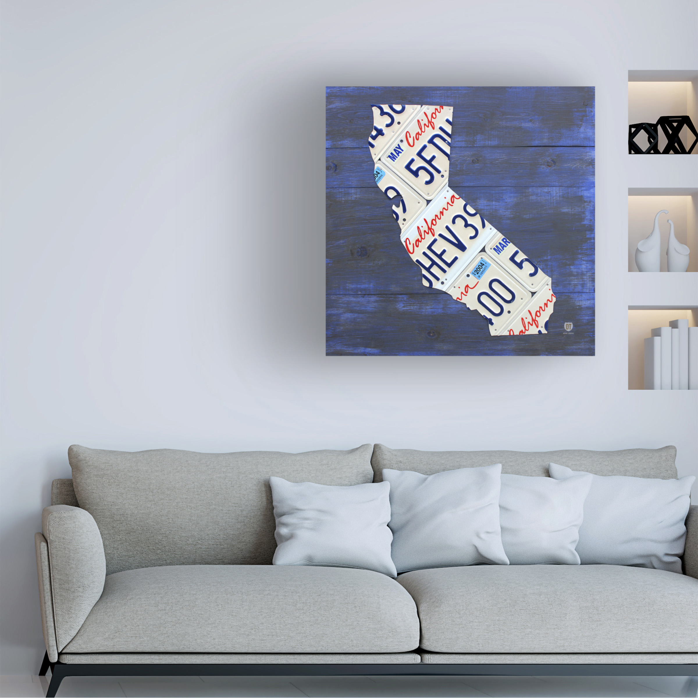 Trademark Fine Art 'California License Plate Map' Canvas Art by Design Turnpike