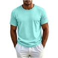 thumbnail image 2 of WIZUTIZ Men's Short Sleeve T-Shirt Summer Lightweight Breathable Quick-Dry Crew Neck Loose Outdoor Sports Top Reflective Detail for Running Hiking Daily Wear Mens Fashion, 2 of 6