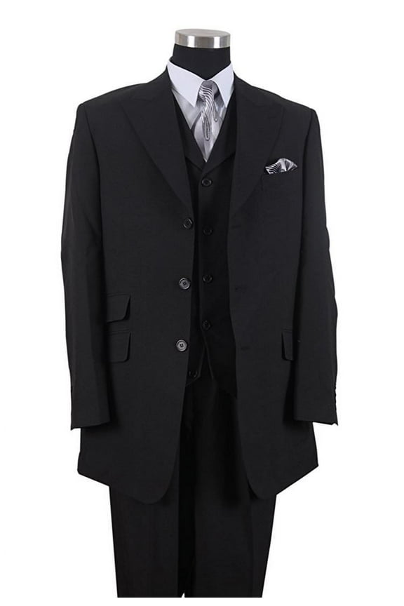Mens Suit 3 Piece Set Solid Regular Fit