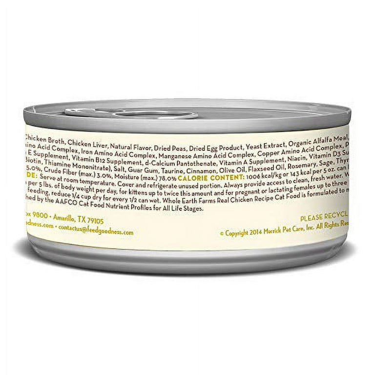 Whole earth farms canned cat cheap food
