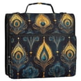 thumbnail image 5 of FORMRS Zipper Binder with Shoulder Strap 2-inch Ring 500 Sheet Capacity File Bag, Navy Blue Art Pattern, 5 of 5