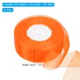 thumbnail image 2 of Uxcell 1.6 Inch Organza Ribbon 100 Yard Gift Wrapping Ribbon Orange, 2 Roll (50Yard/Roll), 2 of 6