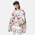 thumbnail image 4 of Pofeuu Snowflakes Santa Claus Print Sun Protection Outdoor Lightweight Full Zip UV Cooling Hoodie Long Sleeve Summer Clothing for Outdoor Hiking-Large, 4 of 5