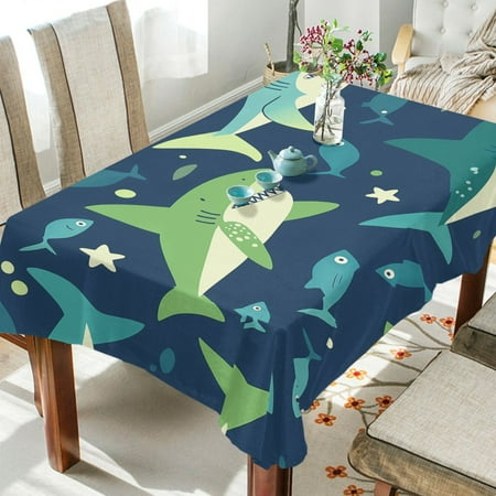

Yayeee Tablecloths for Rectangular Tables 60 x 90 inch Party Table Cover Sharks Pattern