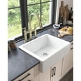 thumbnail image 5 of Jump Into Fun 24 Inch Farmhouse Kitchen Sink, Apron Front Kitchen Sink Single Bowl White Fireclay Porcelain Ceramic Farm Kitchen Sinks 24"L x 19"W x 8"H, 5 of 6