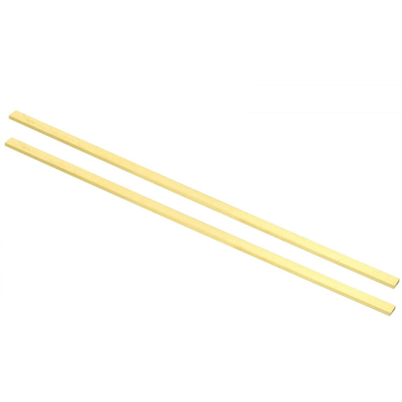 1/8x1/3x12" H59 Brass Flat Bar, 2 Pcs Solid Flat Mill Stock, Brass