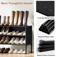 thumbnail image 6 of BGTREND 3 Tier Shoe Rack with Cover 12 Pairs Shoe Shelves Organizer for Closet, Entryway, Hallway, Bedroom, Black, 6 of 7