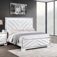 thumbnail image 2 of Reve & Belle Queen Bed with LED Lights Solid & Manufactured Wood White, 2 of 3