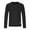 Black, variant on JURANMO Men's Gym Workout Tees Solid Color Lightweight Breathable Long Sleeve T Shirts Casual Crewneck Pullover Tops Deals of Today Orange XL
