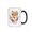 Black, variant on Personalized Floral Boho Fox Coffee Mug Animal Lover Gift