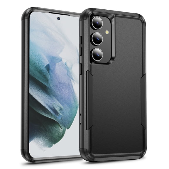 TECH CIRCLE For Galaxy S21 (6.2") Shockproof Hybrid Case, Dual-layer Case, Drop Proof, Anti-Scratch, Anti-Fingerprint, Protective Lightweight Phone Case for Women Men, Black
