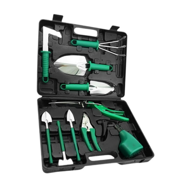 Juego de herramientas de jardín, herramientas manuales de jardinería con bolsa de almacenamiento, herramientas de utilidad para 10 Uds. 38x28x7cm