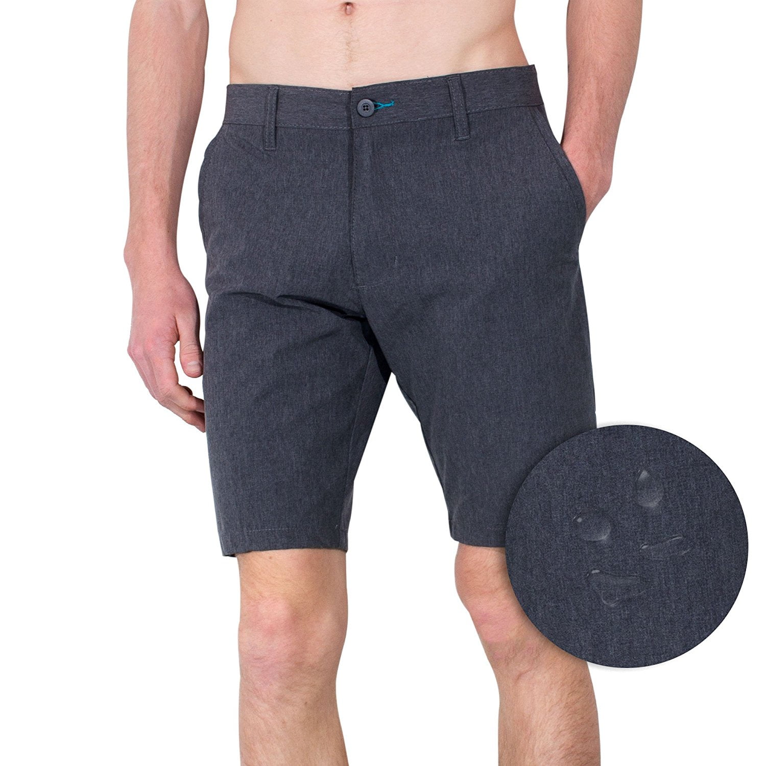 Burnside Mens Quick Dry Stretch Hybrid Dual Function Lightweight Shorts