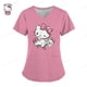 thumbnail image 5 of Uniforme de Hello Kitty para mujer, camisa de trabajo de enfermera con estampado de dibujos animados de Hello Kitty, bata con bolsillo, uniforme de enfermería para Navidad, 5 of 5