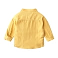 thumbnail image 2 of EnJoCho Boys Girls Collar Shirts Kids Cotton Button Down School Unifor𝗆 T-Shirt Teen Long Sleeve Soft Plain Summer Blouse Boys Linen Blend Casual Shirt, 2 of 9