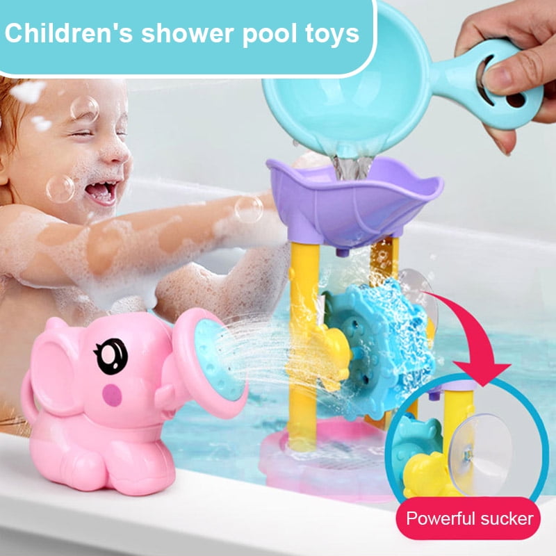 Kids Colourful Bath Toy Shower Spray Water Waterwheel Float Toy Bathtub Bathroom 