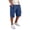 Sky Blue, variant on GrmtClth Cargo Shorts for Men Relaxed Fit Drawstring Athletic Elastic Waist Work Shorts Stretch Hiking Long Shorts with Multi Side Pockets Army Green L