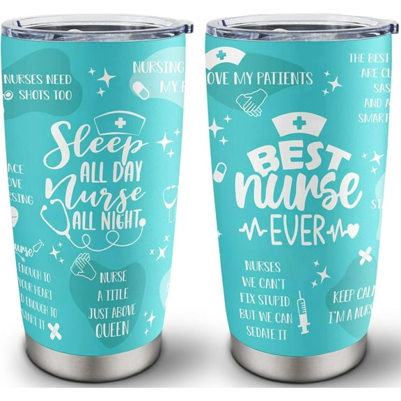Gifts for Nurse, Nurses Week Day Gifts, Funny School Nurse Gift, Nurses Graduation Gift for Women, Nursing Student Stainless Steel Tumbler 20oz