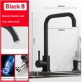 thumbnail image 6 of Chrome Gold Kitchen Hot and Cold Water Stainless Steel Faucet Washbasin Sink Rotatable Tap Kitchen Accessories with 2 Hose, 6 of 7