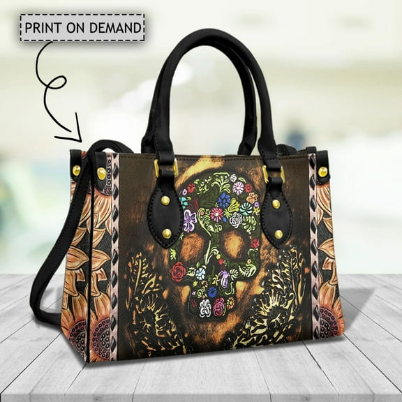 Cross Body Bags for Women Gothic Skull Design PU Leather Female Casual Tote Shoulder Bags Top-handle New Mochila