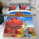 thumbnail image 4 of Pequeña Escuela de Dinos Conjunto de sábanas temático, trío de piezas, cómodo y amigable con la piel, diseño único, regalo de decoración para el hogar para familiares, amigos y fans,140cm *210cm, 4 of 6