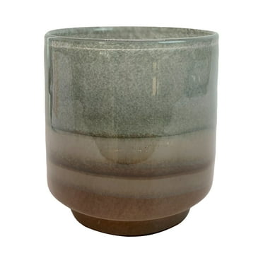 A&B Home Lyon Hand-Made Glass Vase - 8"Dia. x 8.5"H - Grey/Brown