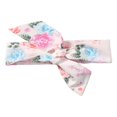 thumbnail image 2 of Baby Girls Flying Sleeve Flower Open Back Romper+Bow Headband, 2 of 6