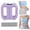 Purple, variant on Fascia Ring Massager with 5 Intensity Levels & 3 Smart Modes, Cordless Dual Ring Fascia Tool with Strap for Hands-Free Use, Portable Vibration for Stomach Waist Back Thigh, Purple