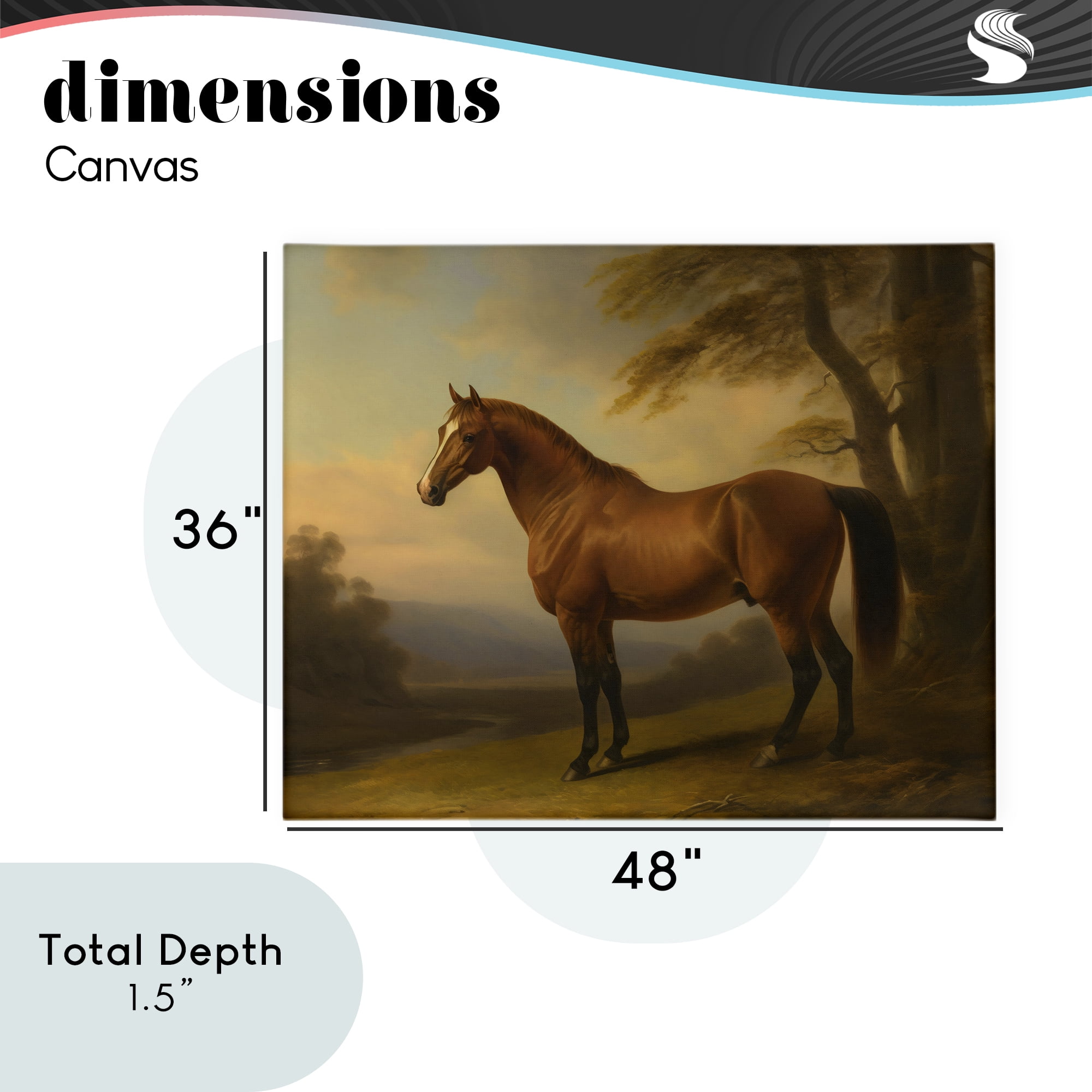 Stupell Industries Vintage Chestnut Horse Canvas Wall Art, design by Creative Studio