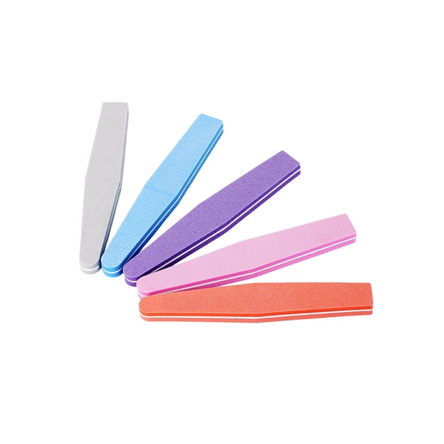 LOLIPPYY 5Pcs Assorted Color Nail Buffer Sponge Nail Files for Natural and False Nails Shiner Blocks