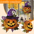 thumbnail image 2 of HaiSphere Fall Decorations for Home Acrylic Pumpkin-Hanging Ornament for Halloween Decorations, Halloween Party Decorations, Pumpkin Decorations, Window Wall Accent Piece, 2 of 7