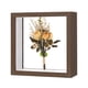 thumbnail image 1 of Marco de Flores Secas de 1 Paquete, 6 x 6 Pulgadas, Marco Flotante de Flores Secas de Madera de Acrílico Doble [Café], 1 of 7