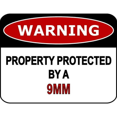 PCSCP Warning Property Protected By A 9MM 11 inch by 9.5 inch Laminated Funny Sign