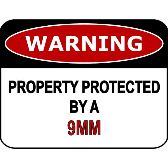 PCSCP Warning Property Protected By A 9MM 11 inch by 9.5 inch Laminated Funny Sign
