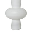 thumbnail image 6 of DecMode 10", 10"H Trumpet White Glass Vase with Wide Rounded Center, Set of 2, 6 of 13