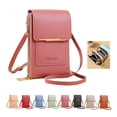 thumbnail image 4 of HONGLIN Phone Wallet, Crossbody Phone Purse with Touchscreen Window, Phone Case Wallet for Women, PU Leather Crossbody Bag for Travel and Shopping, Watermelon Red, 4 of 5