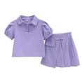 thumbnail image 2 of 18-24 Month Girl Clothes Toddlers Girls Clothing, Children's Short Sleeved Set Baby's Summer T-Shirt Two-Piece Set Cotton Sports and Casual Clothes, 2 of 3