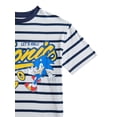 thumbnail image 3 of Sonic Boys' Striped Cotton Graphic Tee with Short Sleeves, Sizes XS-2XL, 3 of 3