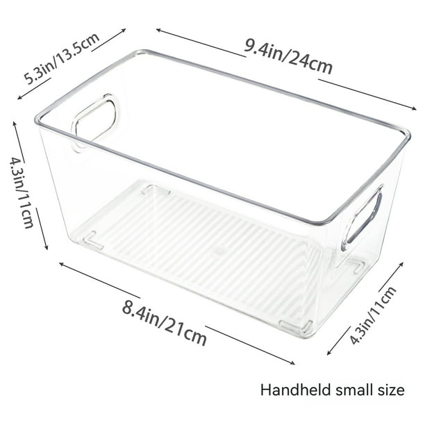 Juego de 3 contenedores organizadores para refrigerador, organizadores apilables para congelador, cocina, encimeras y gabinetes, plástico transparente