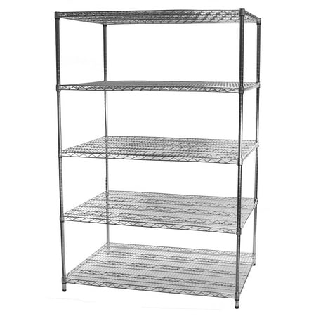 

Chrome Wire Shelving with 5 Shelves - 36 d x 48 w x 64 h (SC364864-5)