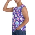 thumbnail image 3 of Pofeuu Skull mushroom colorful Print Men's Muscle T-Shirt, Sleeveless, Muscle Tank, Classic Muscle Tee Top For Men Casual Sleeveless Muscle T-Shirt Trendy Clothes-Medium, 3 of 7