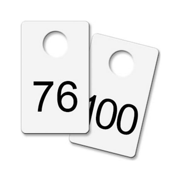 White Metal Coat Check Tags