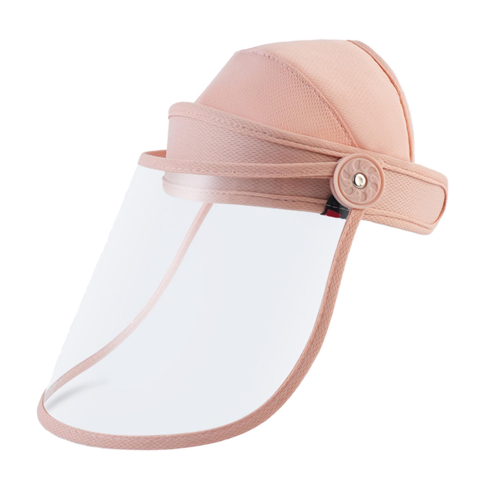 koolsoo Face Cover Face Reusable Women Men Clear Visor Full Face Guard for Weeds Whacking Kitchen Cycling Working Pink