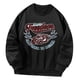 thumbnail image 5 of Sudadera para Mujer Casual Sudadera Negra Moda Cuello Redondo Jersey Tops L Yuyangstore Sudadera con cuello redondo para mujer, 5 of 8