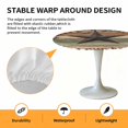 thumbnail image 2 of Elastic Fitted Round Tablecloth, Texas Star Vintage Waterproof Stretch Table Cover for 55"-60" Tables, Berry Sage Green Brown Wooden Washable Outdoor Tablecloths for Patio, Picnic, Camping, 2 of 9
